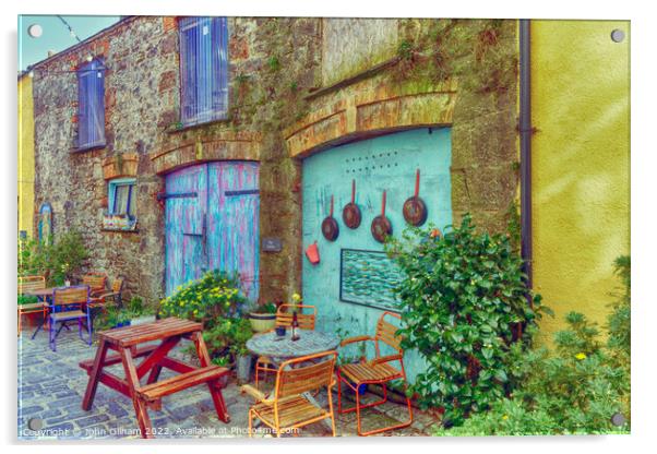 Al Fresco Tenby Wales Acrylic by John Gilham