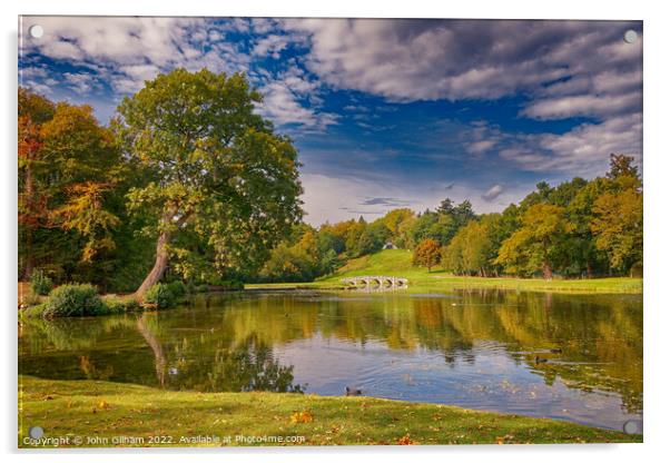 Painshill Park - Cobham Surrey Acrylic by John Gilham