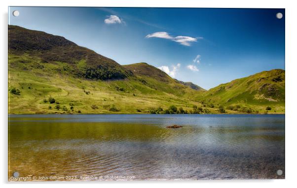 Lake in Cumbria Acrylic by John Gilham