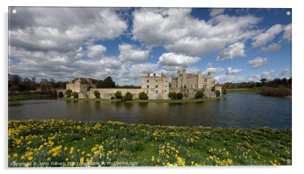 Spring at Leeds Castle in Kent England UK Acrylic by John Gilham