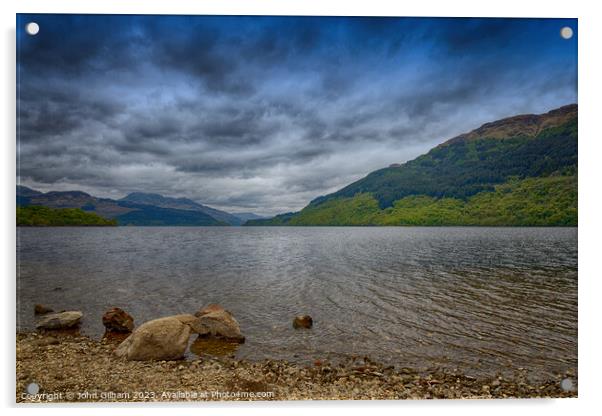 Loch Earn Perthshire Scotland Acrylic by John Gilham