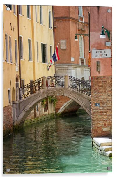 Corte Grimani Venice Italy Acrylic by John Gilham