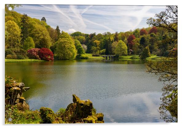 Stourhead Wiltshire England UK Acrylic by John Gilham