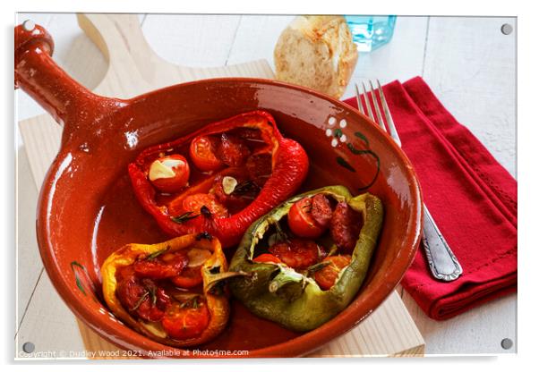 Spicy Mediterranean Roasted Peppers Acrylic by Dudley Wood