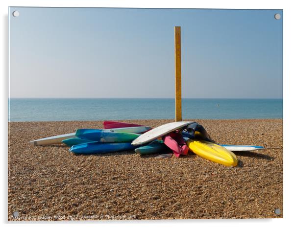 Serene Sea Kayaks Acrylic by Dudley Wood