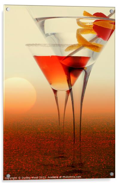 Sunset Sips Acrylic by Dudley Wood