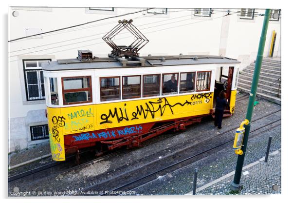 funicular tram Acrylic by Dudley Wood