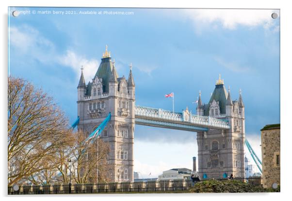 Tower Bridge London Acrylic by martin berry
