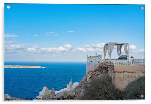 Santorini Escape  Acrylic by Christopher Murratt