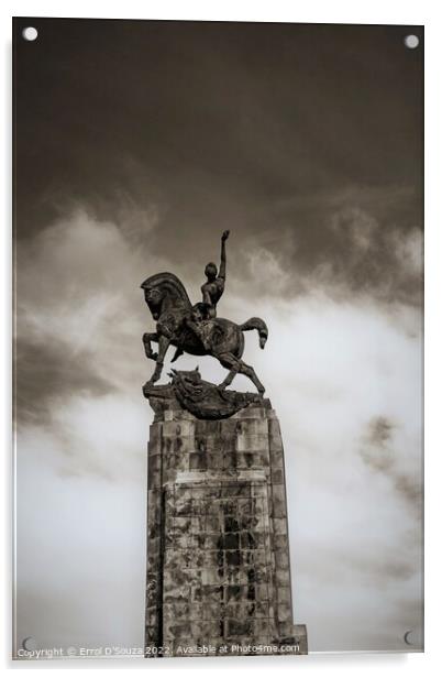 Wellington Cenotaph Acrylic by Errol D'Souza