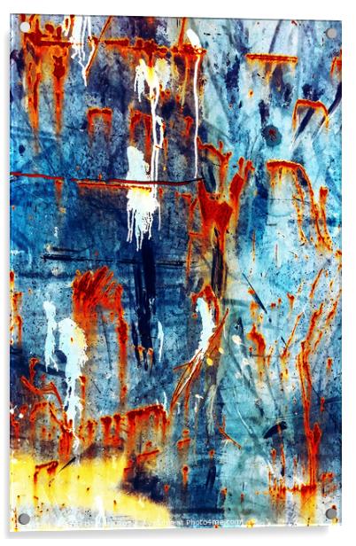 Rusty and Blue Acrylic by Errol D'Souza