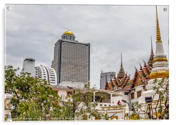 the cityscape of Bangkok Thailand Asia Acrylic by Wilfried Strang