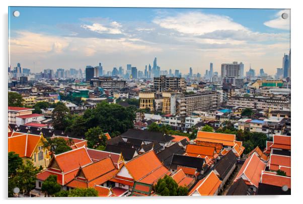 Bangkok Metropolis  Thailand Southeast Asia Acrylic by Wilfried Strang