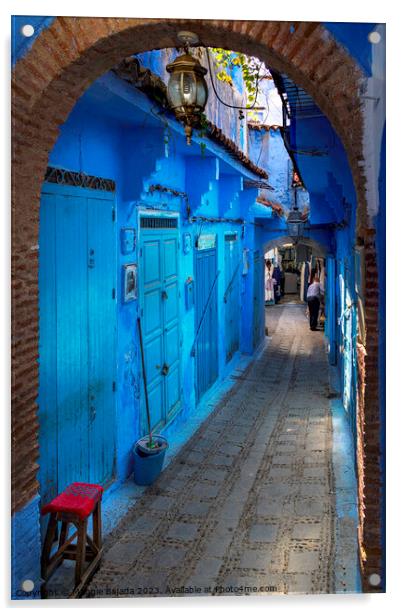 Narrow Streets of Morocco. Acrylic by Maggie Bajada