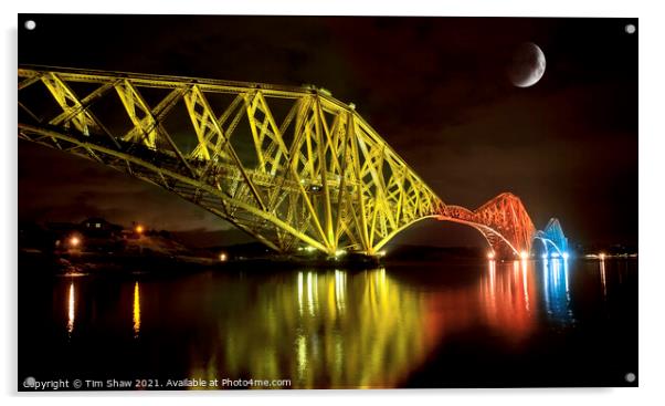 Forth Rail Bridge Acrylic by Tim Shaw