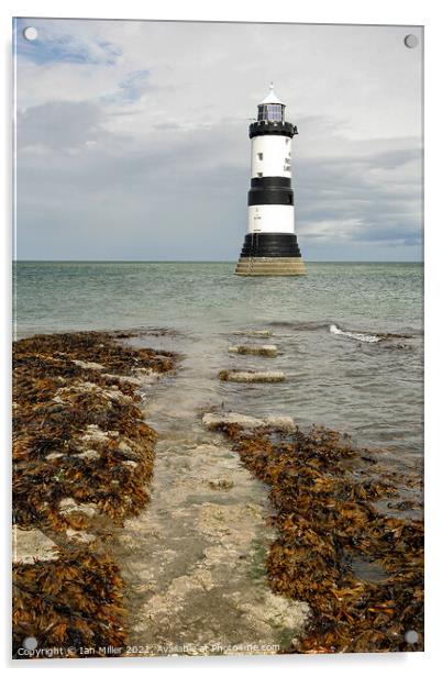 Lighthouse Penmon Point Acrylic by Ian Miller