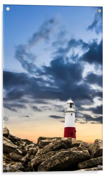 Portland Bill Lighthouse Acrylic by Alan Jackson