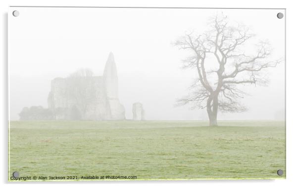 Nature and Old Stone on a Misty Morning Acrylic by Alan Jackson