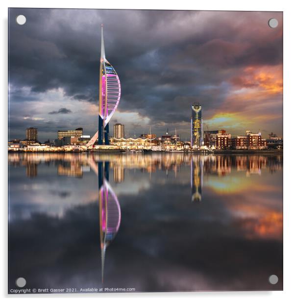 Portsmouth Spinnaker Towe Acrylic by Brett Gasser