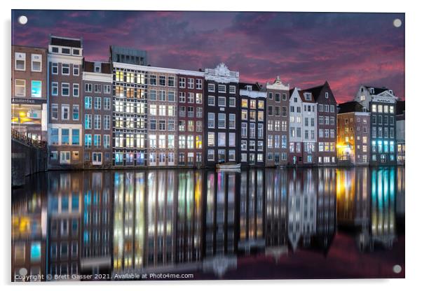 Amsterdam Damrak Acrylic by Brett Gasser