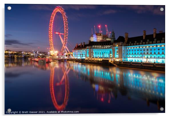 London Eye Acrylic by Brett Gasser