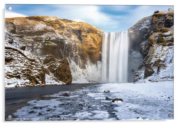 Skogafoss Acrylic by Brett Gasser