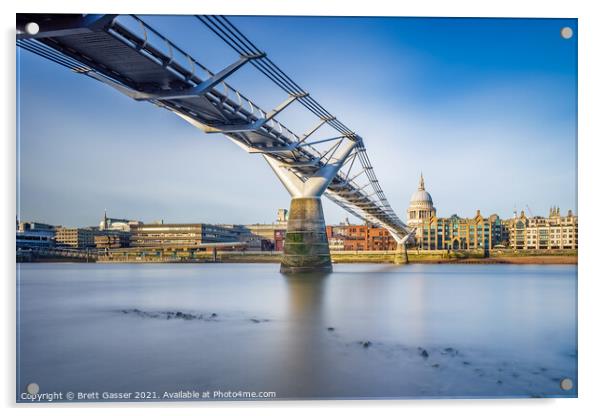 London Millennium Bridge  Acrylic by Brett Gasser