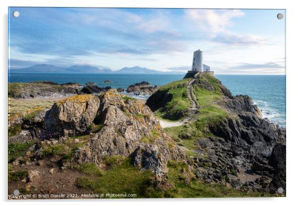 Landdwyn Island  Lighthouse Acrylic by Brett Gasser