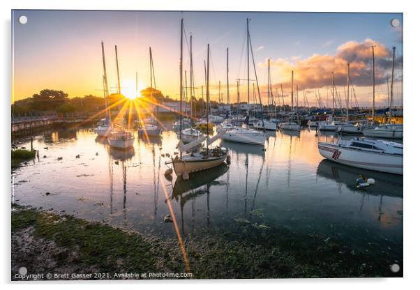 titchfield haven harbour sunrise  Acrylic by Brett Gasser