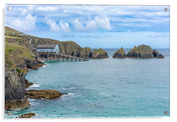 RNLI Padstow Lifeboat Station Trevose Head Acrylic by Brett Gasser