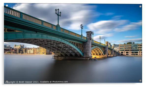 Southwark Bridge Acrylic by Brett Gasser