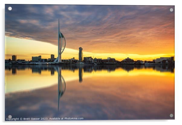 Spinnaker Tower  Acrylic by Brett Gasser