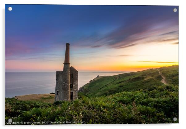 Wheal Prosper Sunset Acrylic by Brett Gasser