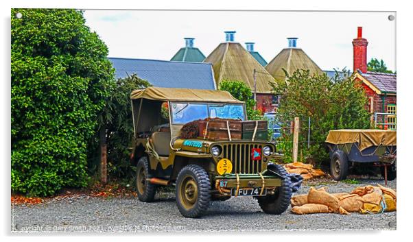 A Jeep from 1940s Used in WW2  Acrylic by GJS Photography Artist