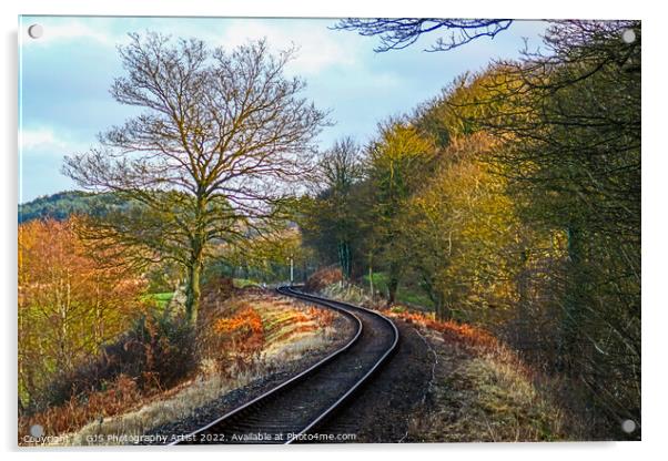 Twisting Tracks  Acrylic by GJS Photography Artist