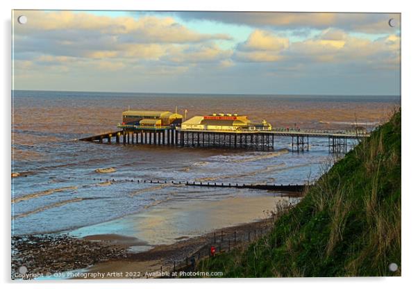 Cromer Pier Glowing  Acrylic by GJS Photography Artist