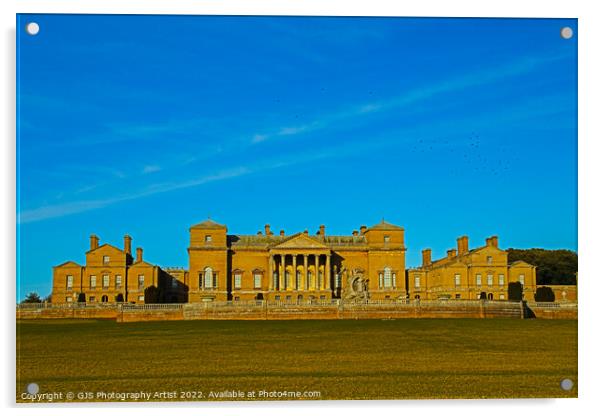 Holkham Hall Front View Acrylic by GJS Photography Artist