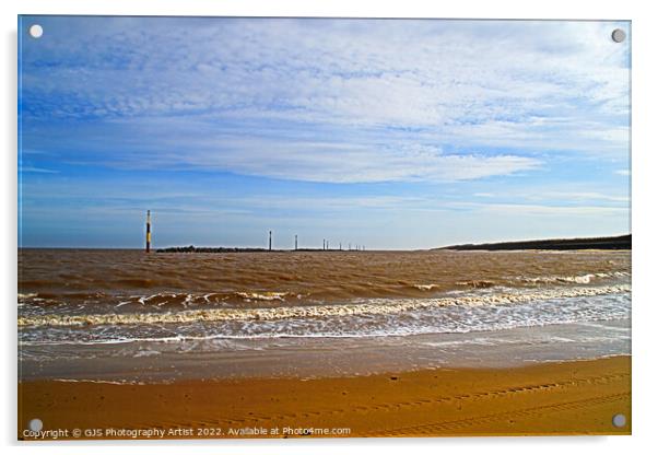 Sand Sea and Sky Acrylic by GJS Photography Artist