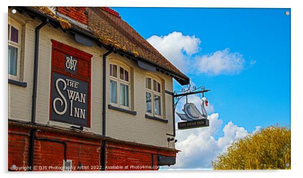 The Swan Inn Signs Acrylic by GJS Photography Artist