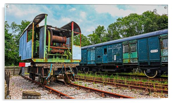 Old Railway Machine Acrylic by GJS Photography Artist