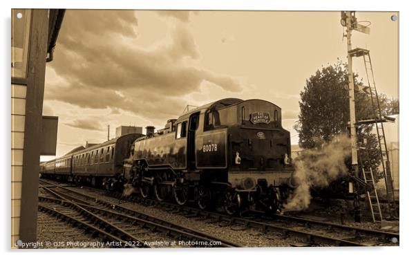 Loco 80078 Takes on Water Sepia Acrylic by GJS Photography Artist