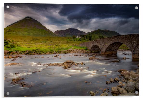 Sligachan old bridge Acrylic by Antwan Janssen