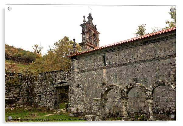 Monastery of Pitoes Acrylic by Antonio Ribeiro