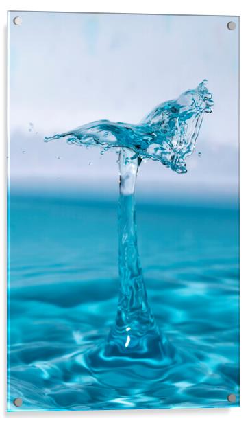 Water Drop Collision Flying High Acrylic by Antonio Ribeiro