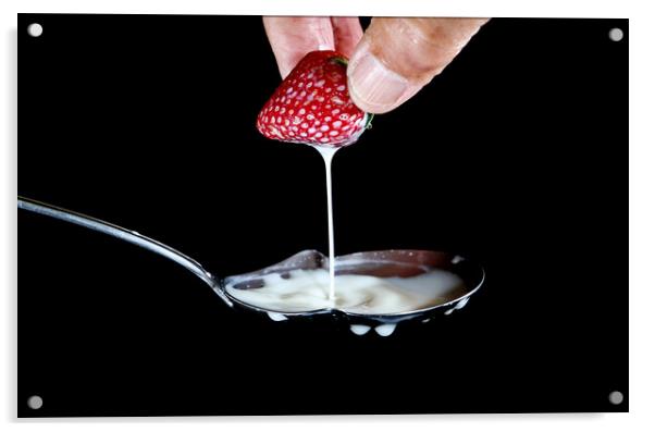 Dripping Strawberry Acrylic by Antonio Ribeiro