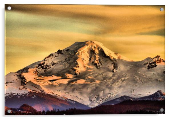 Glorious Mountains, Powerful Sunset  Acrylic by Buz Reid