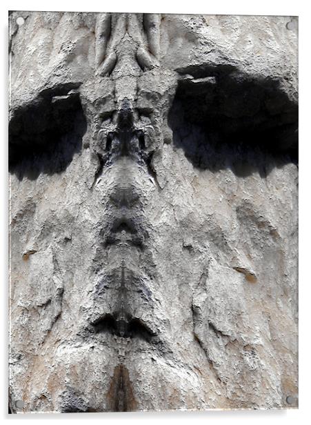 Ice Skull Acrylic by Ferenc Kalmar