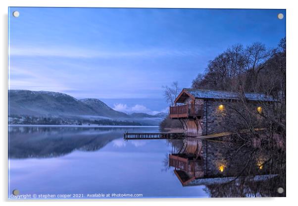 boathouse Acrylic by stephen cooper