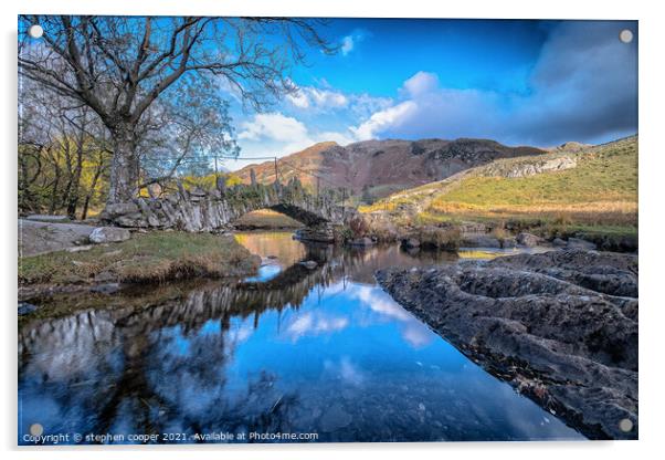 slaters bridge Acrylic by stephen cooper