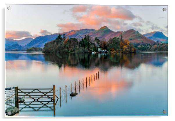 First Light at Derwent Water Acrylic by Jack Marsden